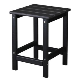 36*36*47cm Single Layer Square HDPE Side Table Black