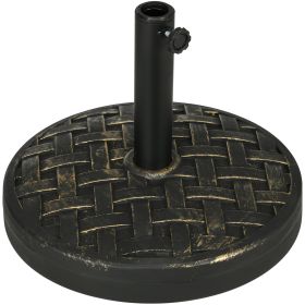 Outsunny 18" Patio Umbrella Base, 40 lbs. Concrete Heavy Duty Umbrella Stand with Metal Umbrella Holder for 1.5" or 2" Umbrella Poles