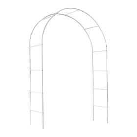 Metal Garden Arch Trellis,Adjustable Arbor Trellis,White