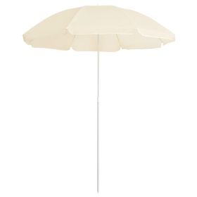 Outdoor Parasol with Steel Pole Sand 70.9"