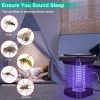 Electric Solar Powered Bug Zapper 1076Sq.Feet Range Mosquito Killer Lamp IP65 Waterproof Insect Fly Trap Catcher for Indoor Outdoor