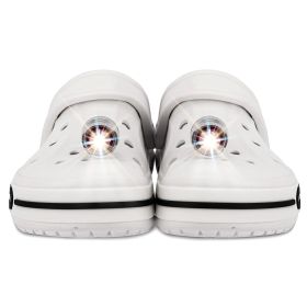 Headlights for Shoes;  2Pcs LED Light for Clogs IPX5 Waterproof Shoes Lights Charms for Dog Walking;  Handy Camping;  lasting 72 hours glow;  Suitable (Color: silver)