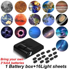 Ins Landscape Projection Light Background Projector Night Light Planet Sea Cloud Lamp Atmosphere Party Photo Prop Christmas Gift (Ships From: CN, Color: black-16xScenes)