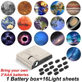 Ins Landscape Projection Light Background Projector Night Light Planet Sea Cloud Lamp Atmosphere Party Photo Prop Christmas Gift (Ships From: CN, Color: milky-16xScenes)