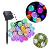 8 Modes Solar String Lights Outdoor LED Crystal Globe Light Waterproof Fairy Lights Garlands For Christmas Party Outdoor Decor