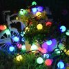 8 Modes Solar String Lights Outdoor LED Crystal Globe Light Waterproof Fairy Lights Garlands For Christmas Party Outdoor Decor